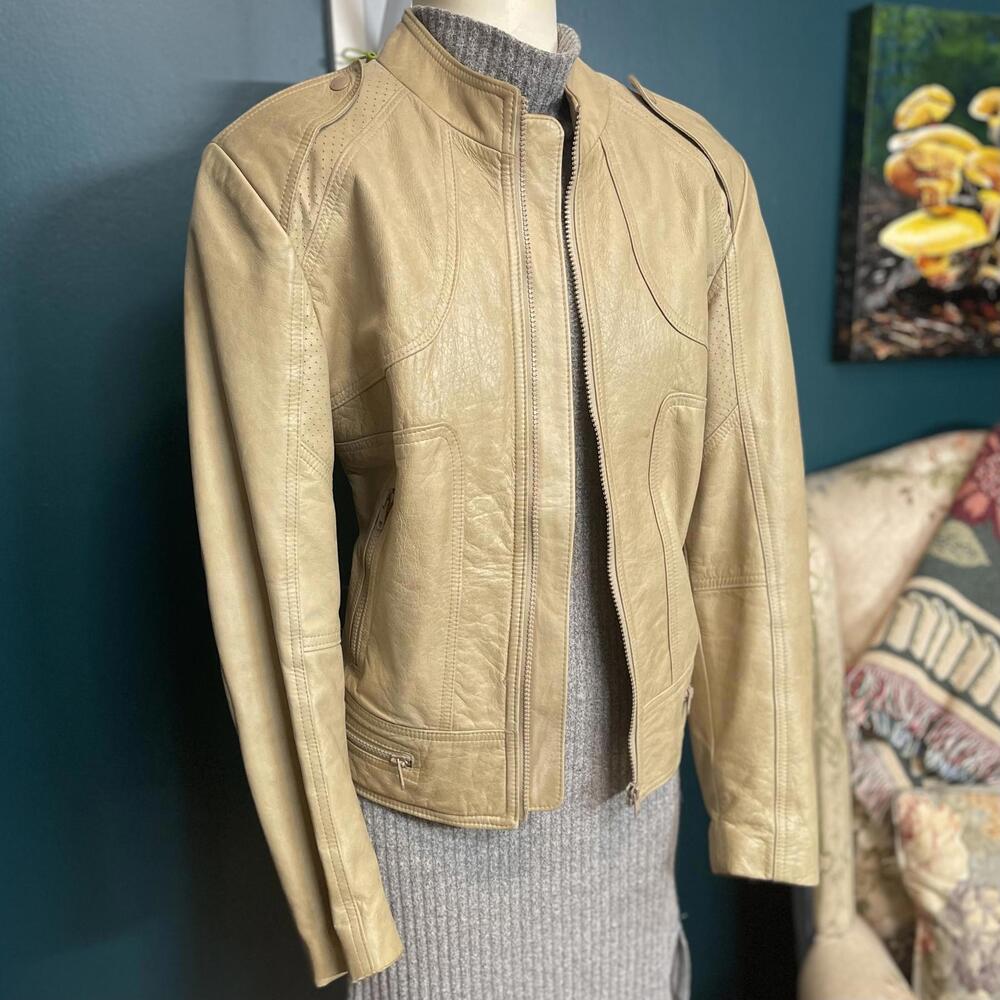 Women's Tan Leather Jacket